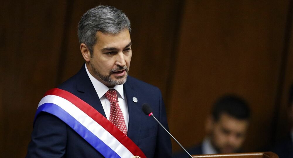 O presidente do Paraguai, Mario Abdo Benítez. (Fonte: AP Photo/Jorge Saenz)