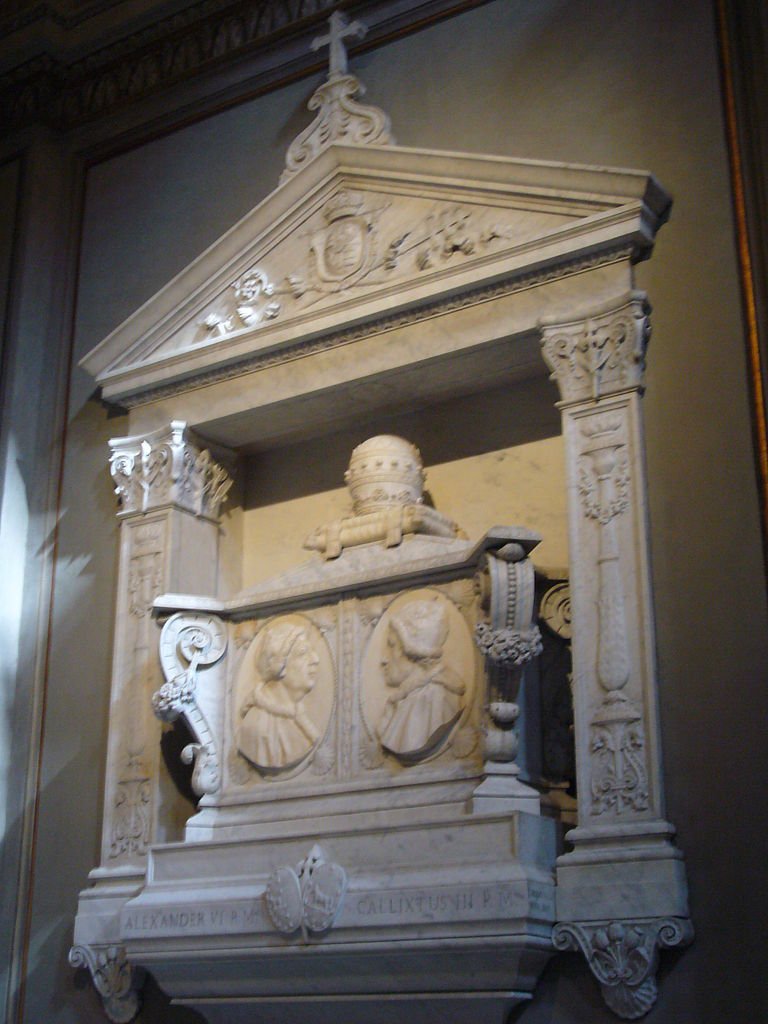 Túmulo dos papas Calisto III e Alexandre VI em Roma (Fonte: Wikimedia Commons)