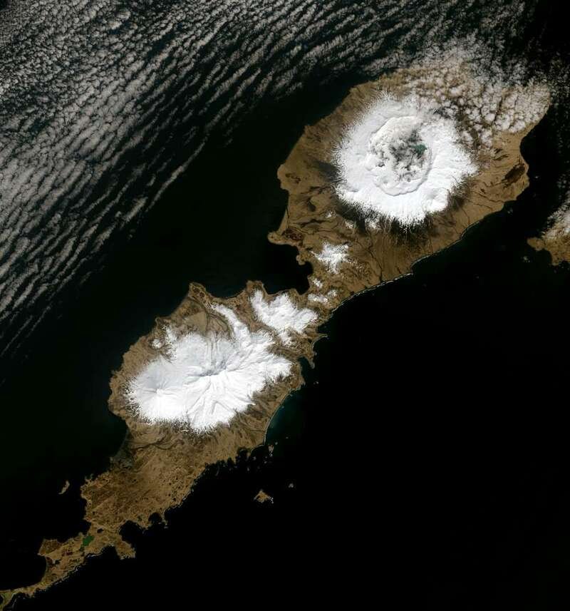 A caldeira de 10 quilômetros de largura criada, principalmente, pela erupção do vulcão, no Alaska. (Fonte: IFL Science)