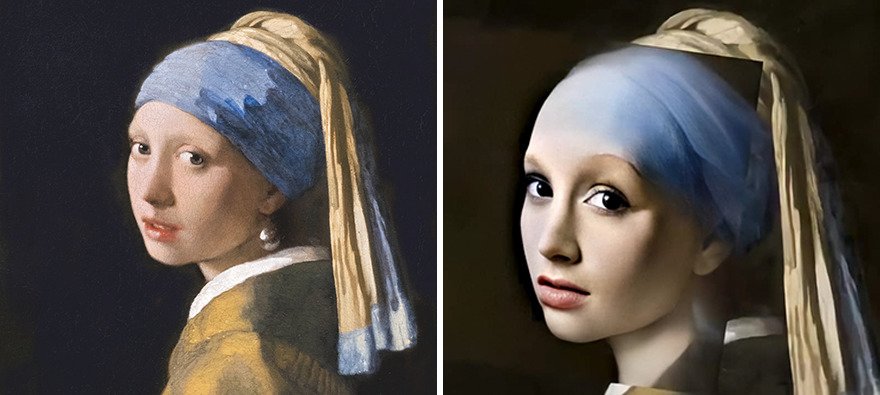 Moça com brinco de pérola, pintada por Johannes Vermeer em 1665. (DenisShiryaev/Reprodução)