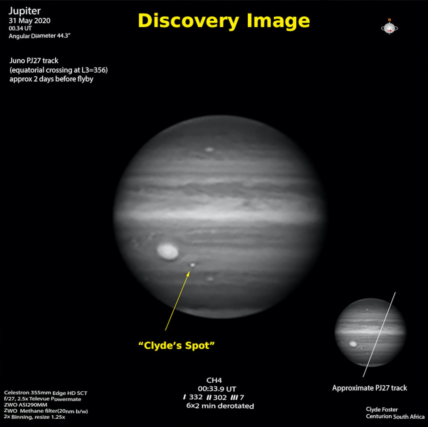 Mancha está em região "agitada" de Júpiter (Fonte: NASA/Reprodução)
