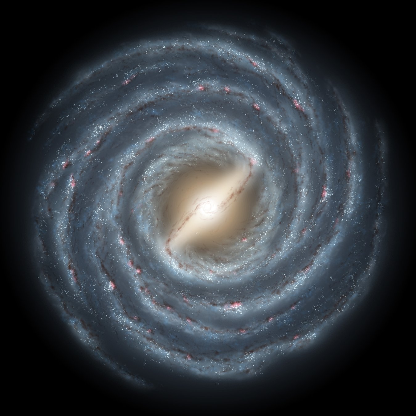 A Via Láctea com seus braços bem definidos (Fonte: NASA/Reprodução)