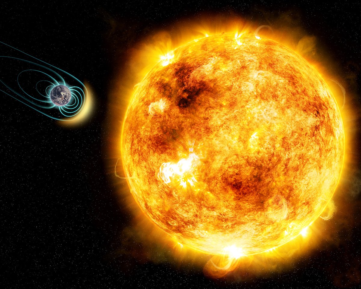 Simulação de superflare em estrela semelhante so Sol (Fonte: M. Weiss, Harvard-Smithsonian Center for Astrophysics/Reprodução)