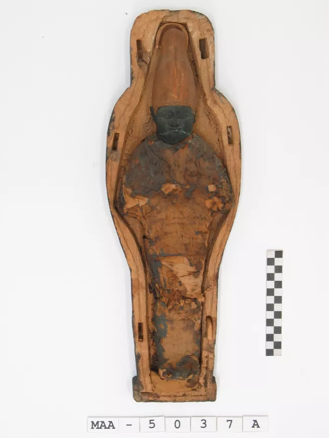 A múmia que representa Osíris. (Fonte: coleção do National Maritime Museum, Haifa)