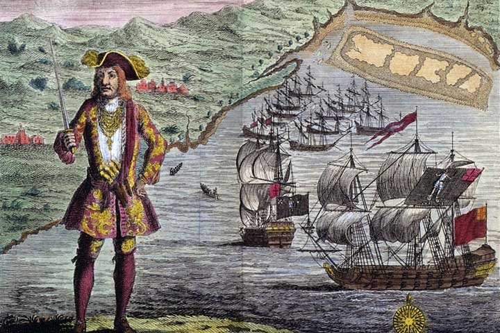 Gravura do Capitão Bartholomew Roberts. (Fonte: Wikimedia Commons)