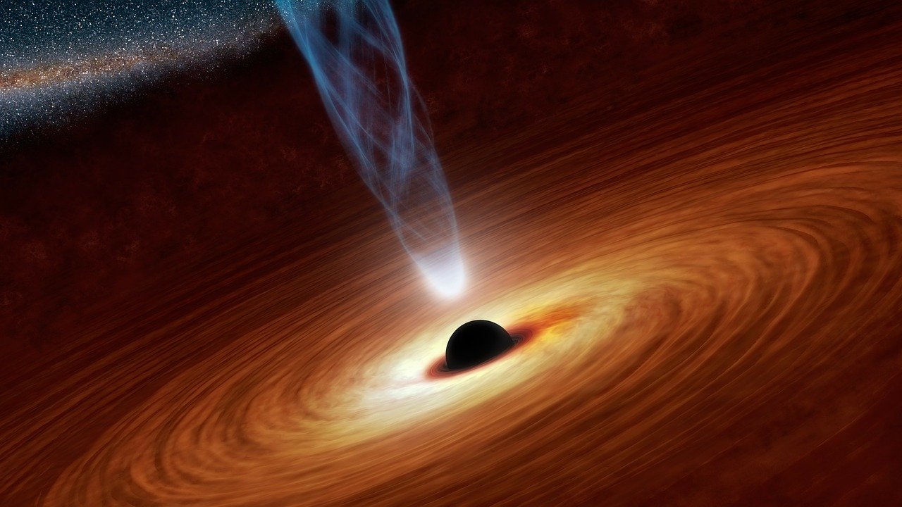 Representação de buraco negro. (Fonte: Pixabay)