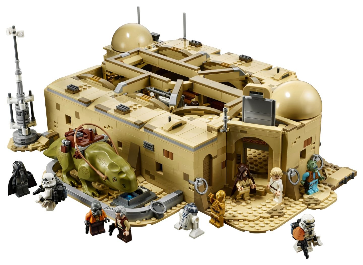Formando a cantina de Mos Eisley completa por fora... (Fonte: LEGO/Divulgação)