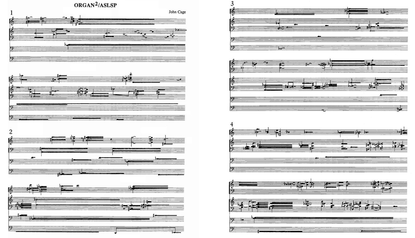 As partituras criadas por John Cage. (Fonte: Arte Sonora)