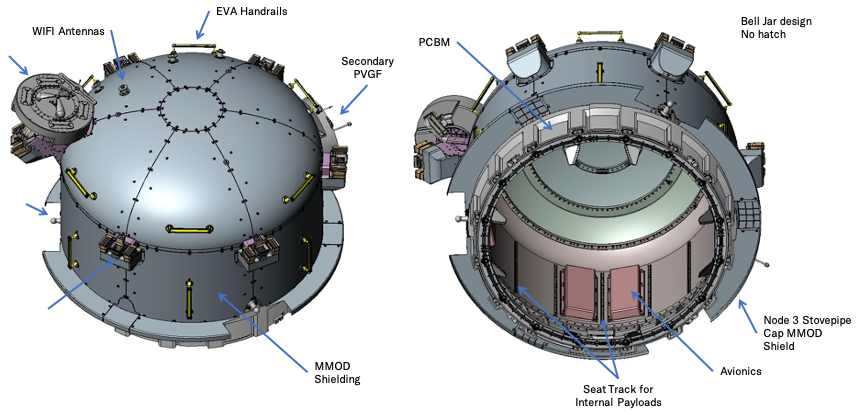 Configuração da airlock Bishop. (Fonte: Nanoracks / Divulgação)