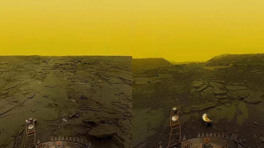 Imagens da superfície de Vênus, feitas pela sonda Venera 14