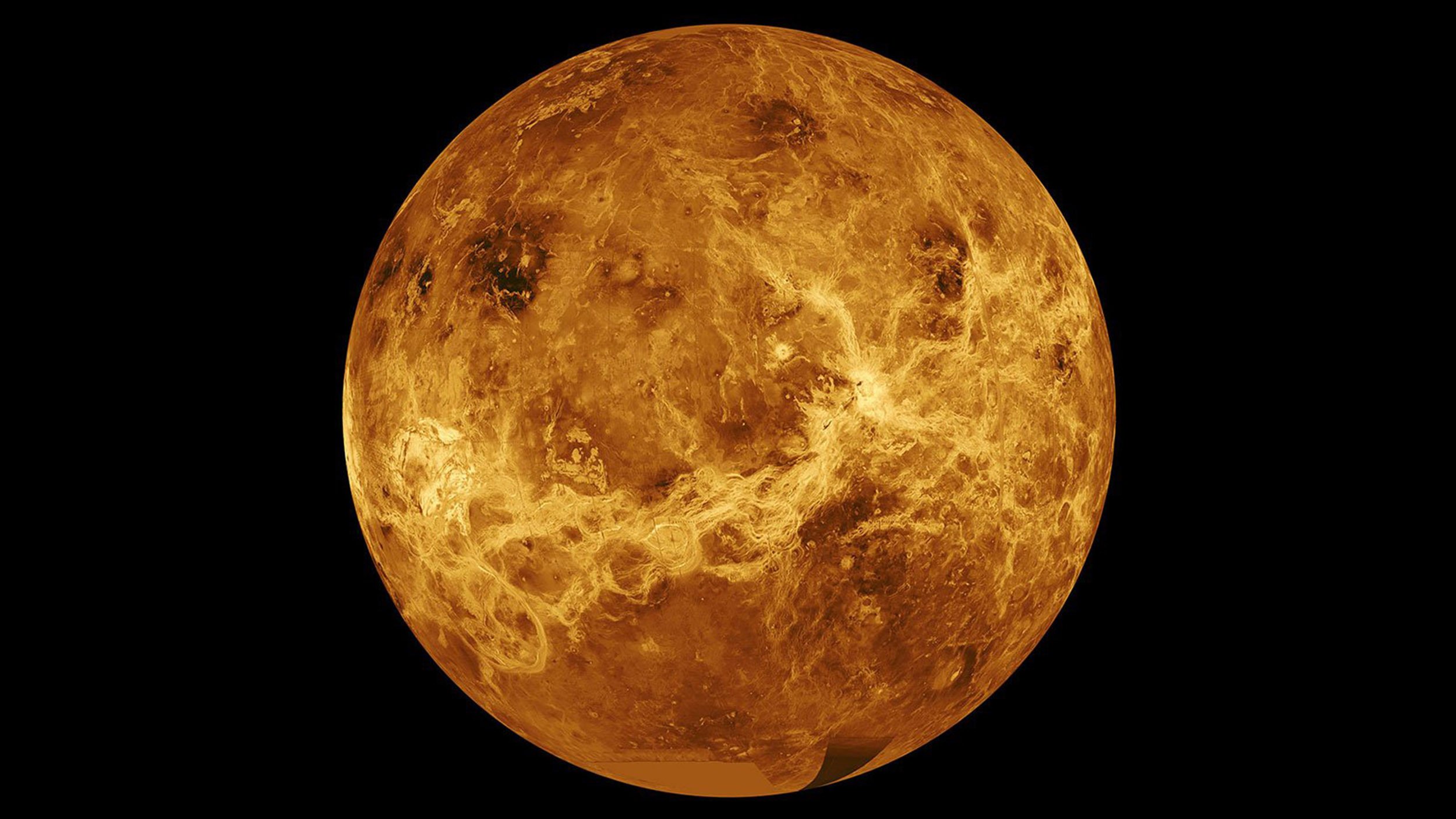 Imagem do planeta Vênus de acordo com os dados da espaçonave Pioneer. (Fonte: NASA via NBC News / Reprodução)