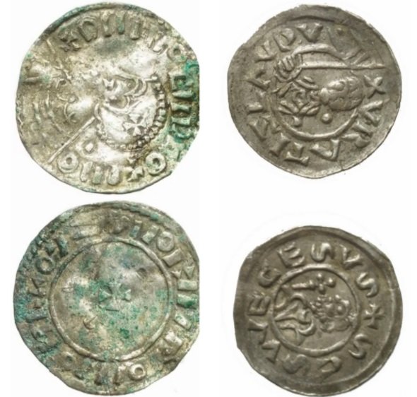 Algumas das moedas encontradas.