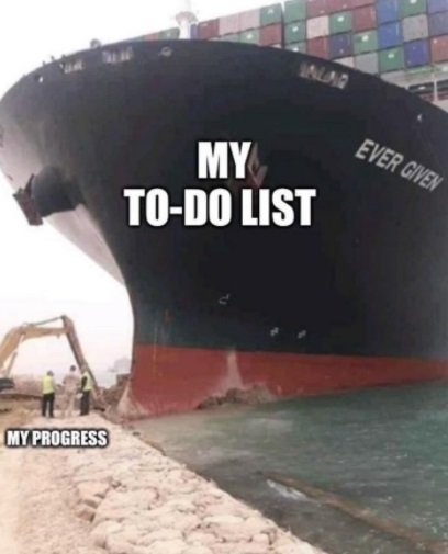 "Minha lista de tarefas / Meu progresso": um dos memes criados com base na situação.