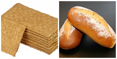 Cream Cracker e pão francês