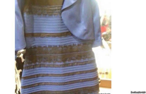 Em 2015, o vestido que muda de cor fez sucesso na internet. (Fonte: G1)
