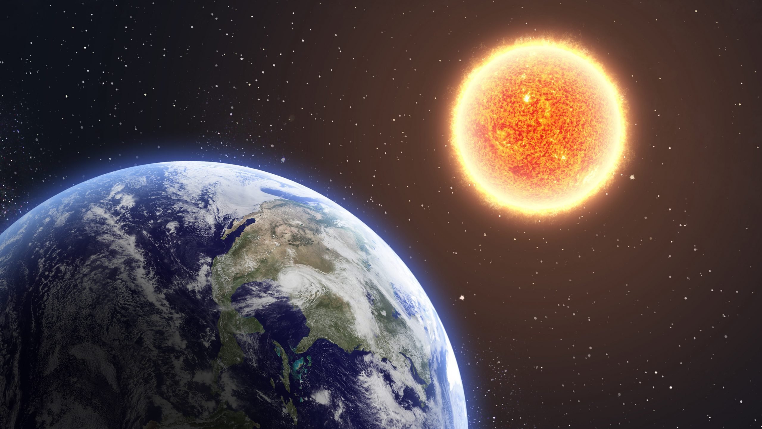 A distância entre a Terra e o Sol é enorme, mas seu DNA enfileirado poderia cobri-la seis vezes! (Imagem: Reader's Digest/Reprodução)