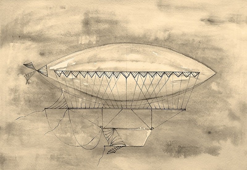 Em 24 de setembro de 1852 em Paris, ocorreu o primeiro voo de um balão dirigível. O criador foi Jules Henri Giffard e fez essa demonstração voando de Paris para Élancourt. (Fonte: Pixabay/Reprodução)