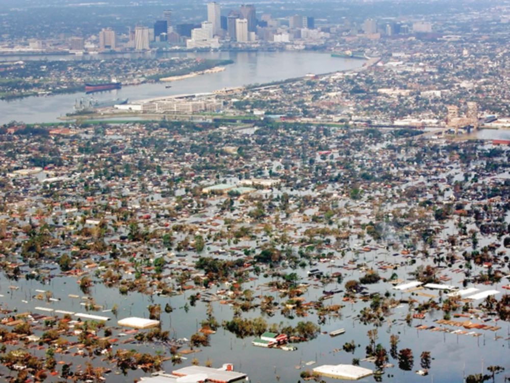 Furacão Katrina de 2005. (Fonte: The Atlanta Journal/Reprodução)