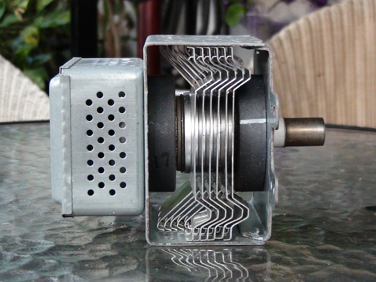 Esse é o magnetron, que gera as microondas (Imagem: Rusty Gouveia/Pixabay)