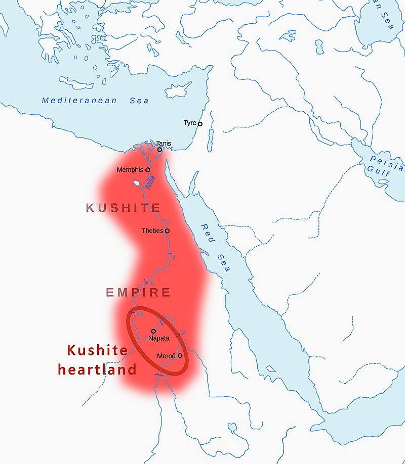 Reino de Kush. (Fonte: Wikipedia/Reprodução)
