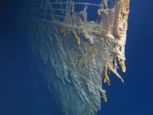 Foto de 2019 mostra o estado dos restos do Titanic. (Fonte: Reprodução)