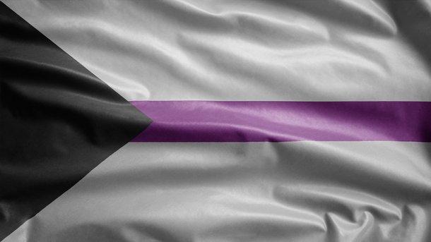 Bandeira demissexual. (Fonte: Shutterstock)