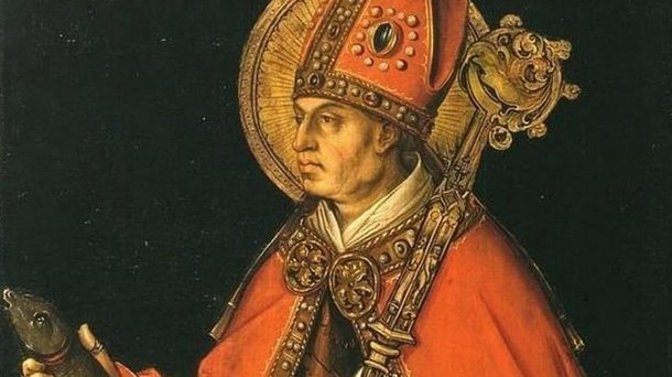 Santo Ulrico, o primeiro santo canonizado por um papa. (Fonte: Wikimedia Commons)