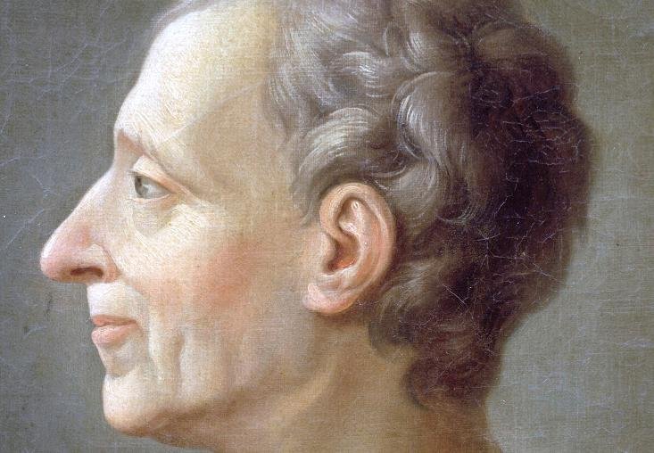 "Portrait of Charles de Secondat, Baron de Montesquieu", de Jacques-Antoine Dassier. (Fonte: Wikimedia Commons)