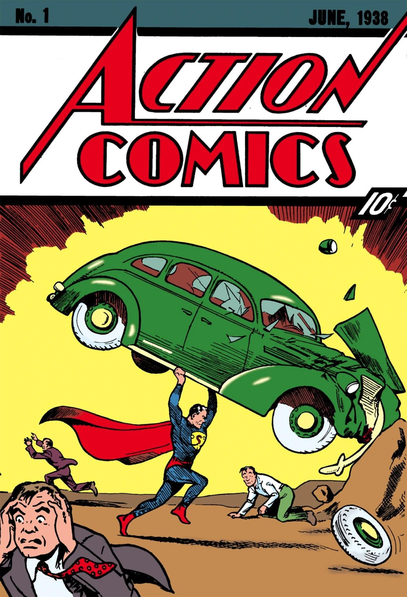 Primeira aparição do Superman na Action Comics #1.