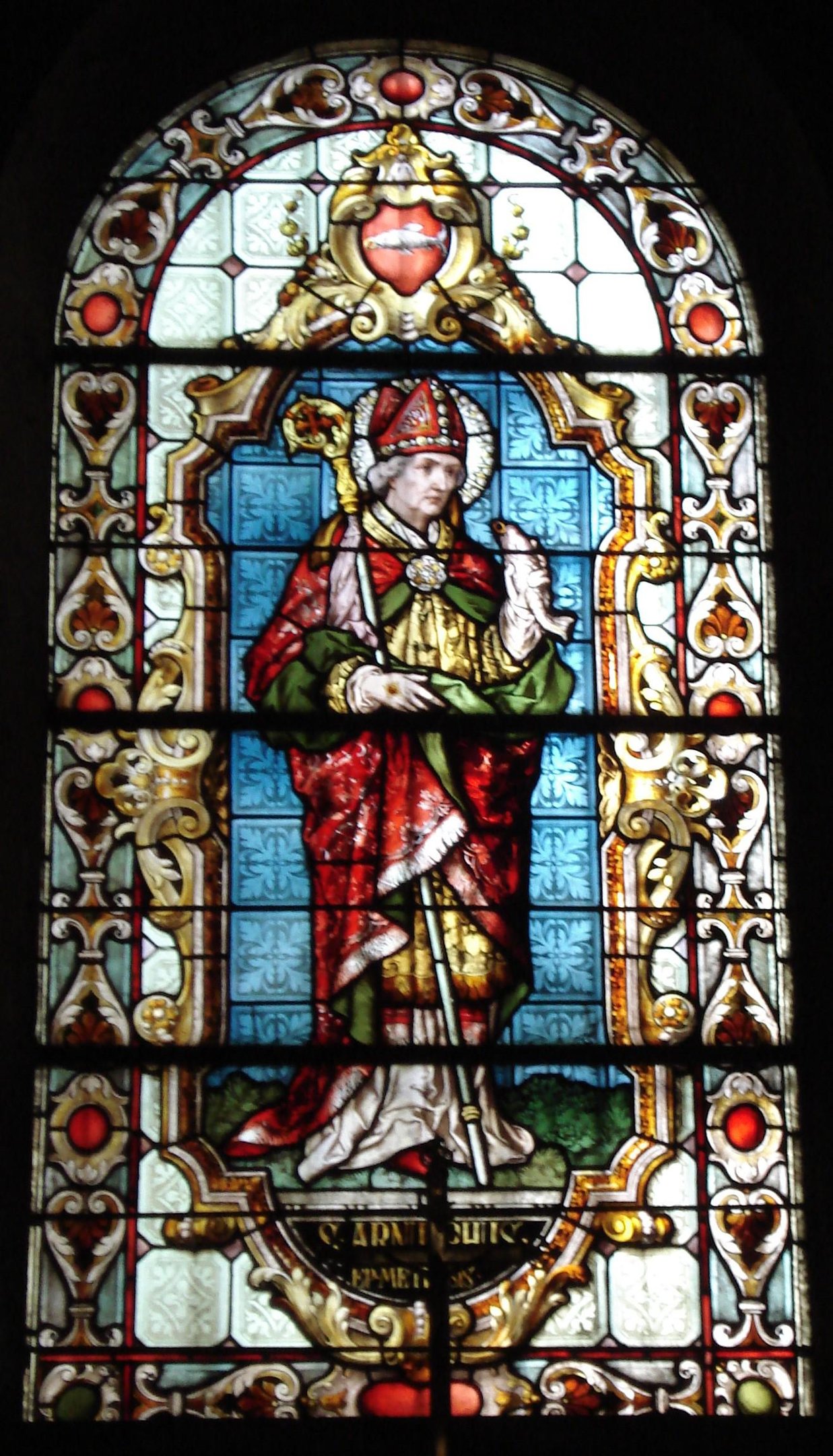 Vitral de Arnulfo de Metz. (Fonte: Wikipédia)