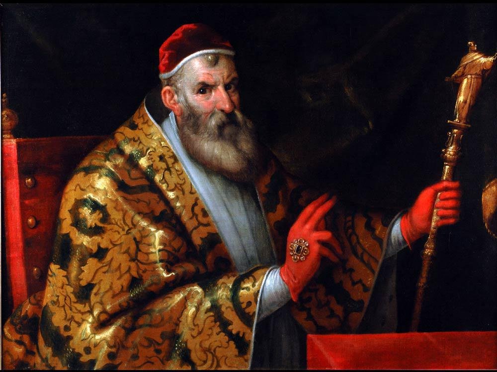 Pintura de Filippo Bellini retrata o Papa Sisto V, criador do cargo "advocatus diaboli" (Fonte: Wikimedia Commons)