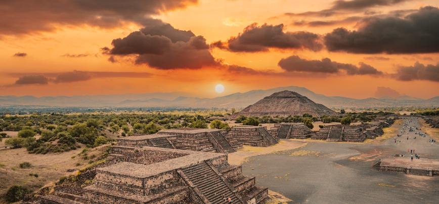 As ruínas de Teotihuacán. (Fonte: Gettyimages)