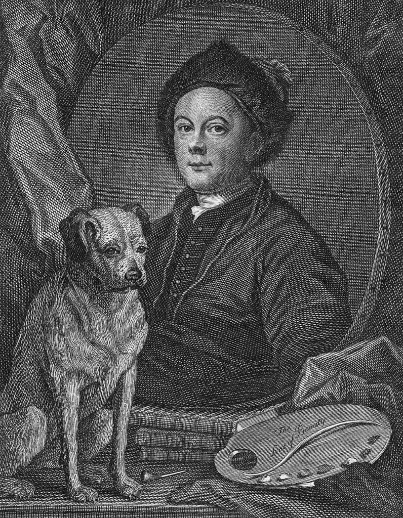 Autorretrato de William Hogarth ao lado de seu pug. (Fonte: Hulton Archive/Getty Images)