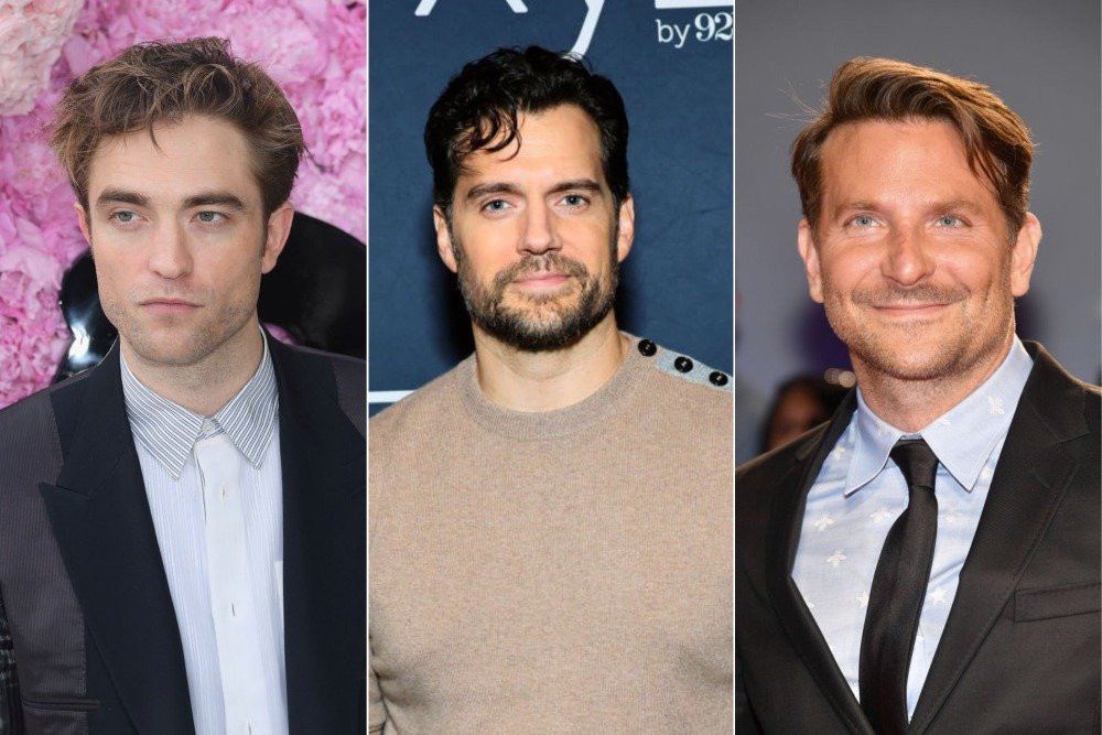 Robert Pattinson, Henry Cavill e Bradley Cooper, respectivamente. (Fonte: Getty Images)