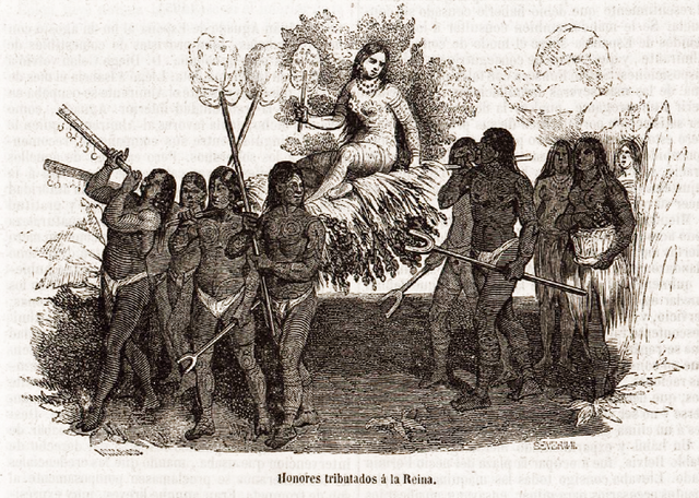 Além de poetiza, Anacaona se tornou uma líder admirada e respeitada pelo povo taíno. (Fonte: Wikimedia)