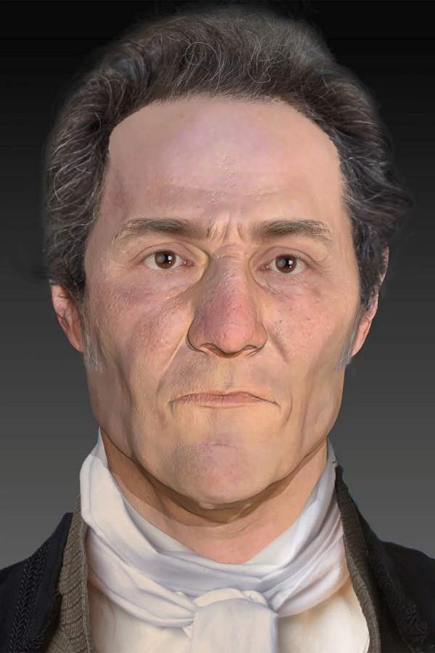 O rosto reconstruído de JB55. (Fonte: Parabon NanoLabs)