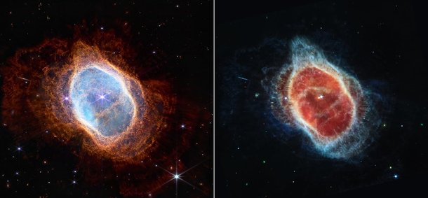 Visão de uma estrela expelindo gás e poeira. (Fonte: NASA/Reprodução)