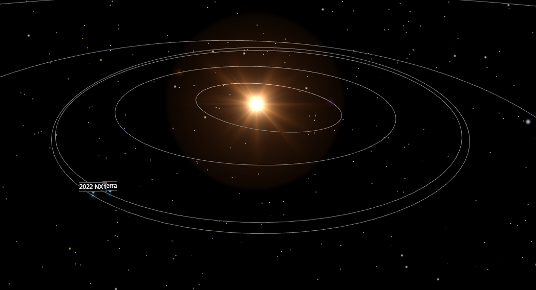 Asteroide 2022 NX1 é está orbitando a Terra como nossa minilua.