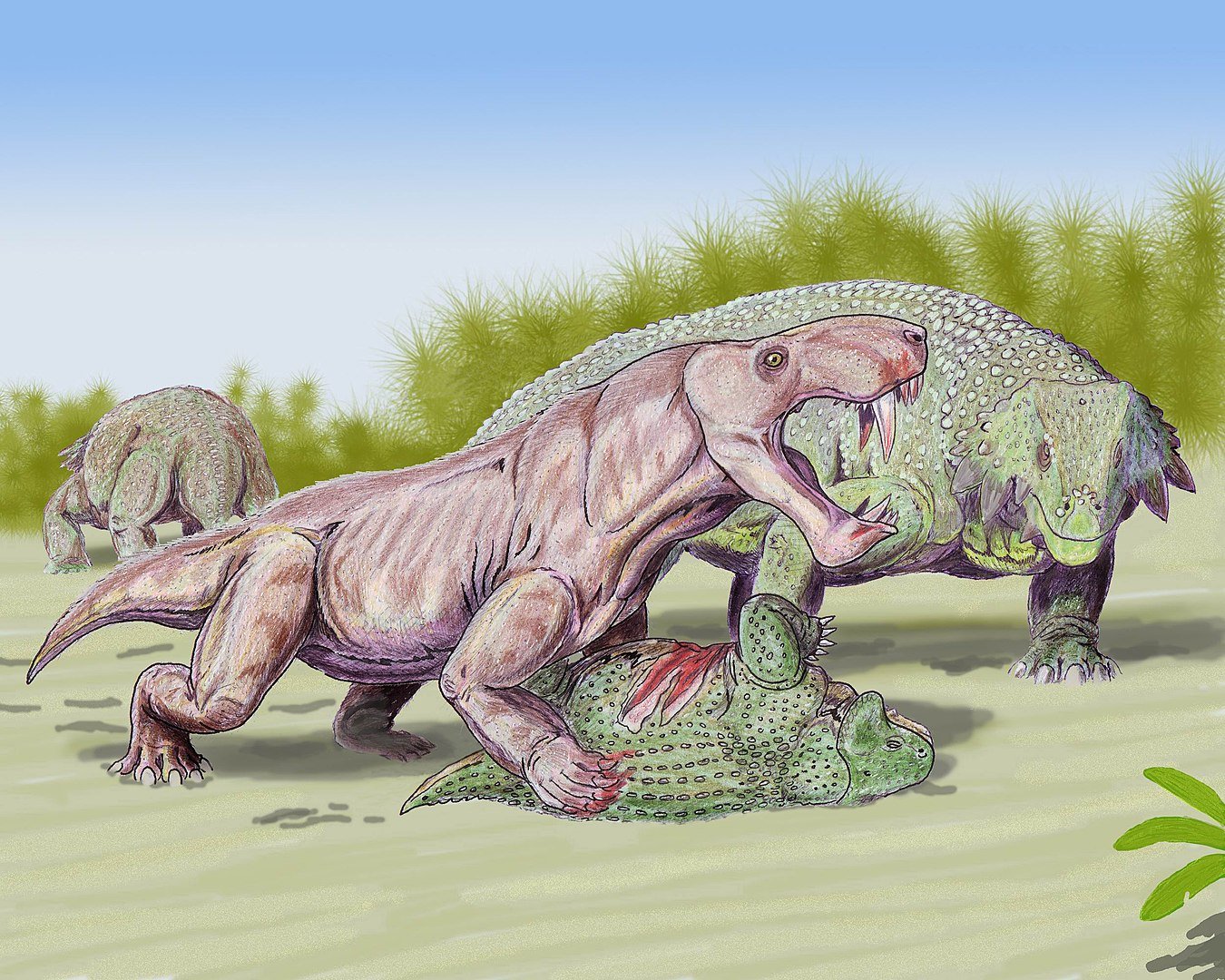 Muitas espécies de vertebrados pereceram na extinção do Permiano. (Fonte: Wikimedia Commons)