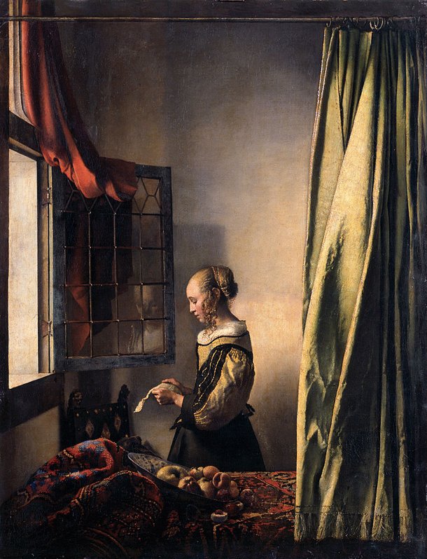 Moça Lendo Uma Carta à Janela, 1657-1659. (Fonte: Wikimedia/Reprodução)