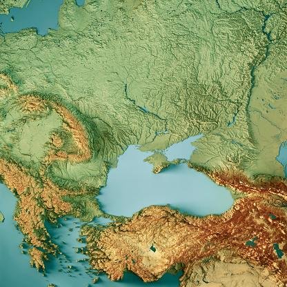 Visão do Mar Negro no mapa. (Fonte: Getty Images/Reprodução)