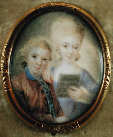 Os irmãos Wolfgang e Maria Anna Mozart (Fonte: Wikimedia Commons)