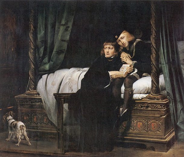 O Rei Edward V com seu irmão, em obra do século XIX (Fonte: Wikimedia Commons)