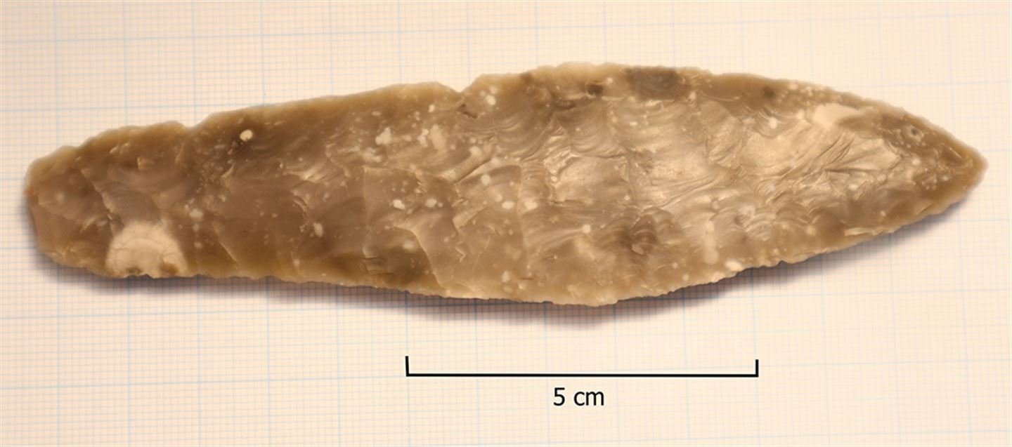 A adaga tem aproximadamente 12 cm de comprimento. (Fonte: Município do Condado de Vestland/Divulgação)