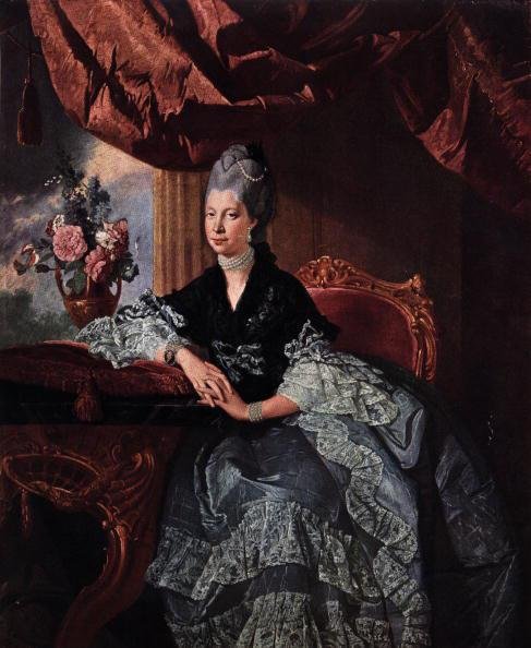 A verdadeira Rainha Charlotte em um retrato de Johann Zoffany