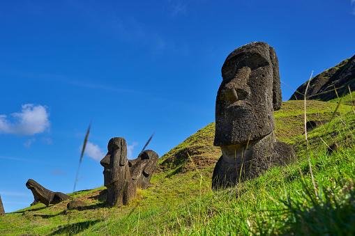 Moai teriam sido usados para venerar deuses que tornaram solo fértil novamente, além de servirem elas próprias como fonte de nutrientes (Fonte: Getty Images)