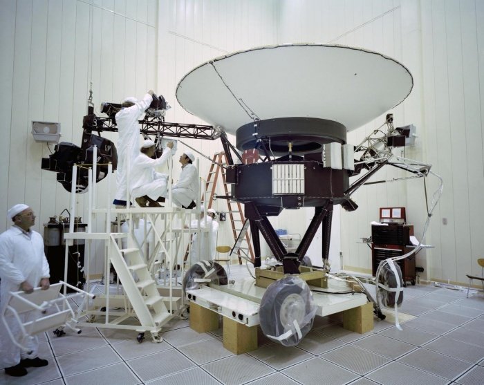 Testes feitos com a Voyager 2, em 1977. (Fonte: NASA/Divulgação)