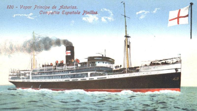 Cartão postal retratando o navio. (Fonte: Divulgação)