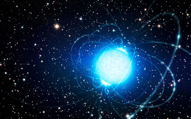 Representação de um magnetar. (Imagem: Wikimedia Commons)