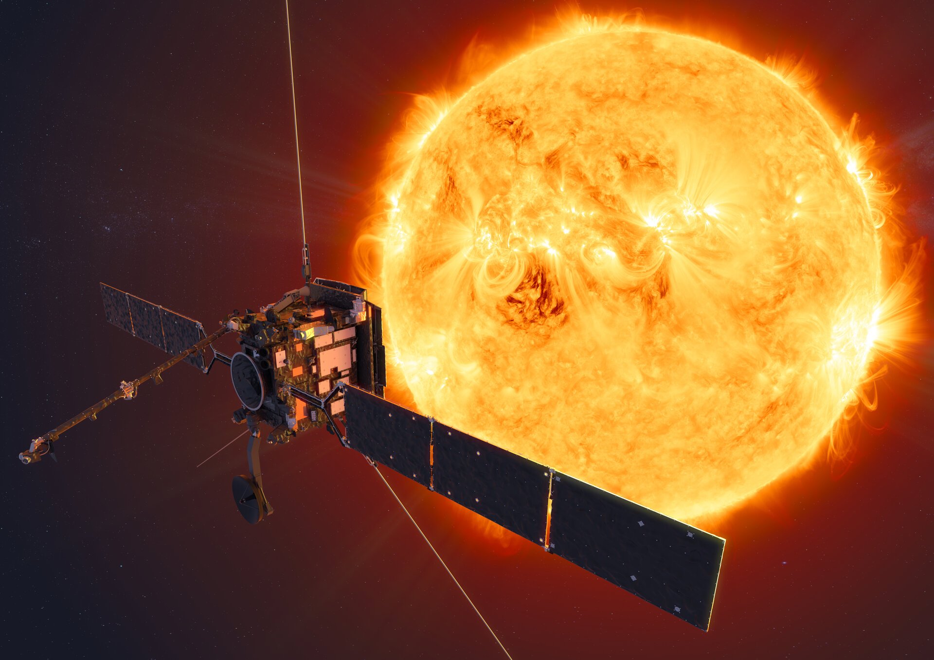 Solar Orbiter investiga o Sol. (Fonte: ESA/ATG medialab / Divulgação)
